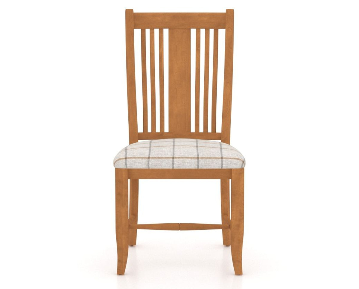 Canadel Dining Chair 2250 in OZ Fabric and 01 Honey Washed, front view