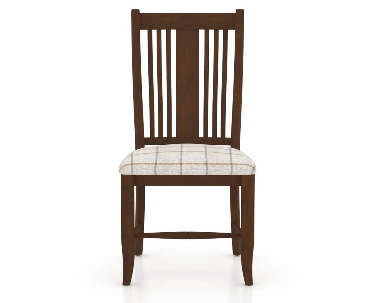 Canadel Dining Chair 2250 in OZ Fabric and 19 Cognac Washed, front view