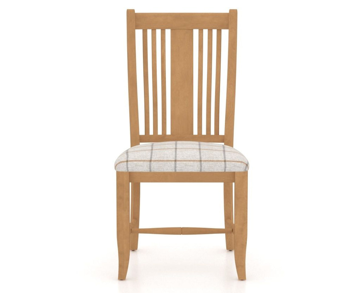 Canadel Dining Chair 2250 in OZ Fabric and 20 Caramel Washed, front view