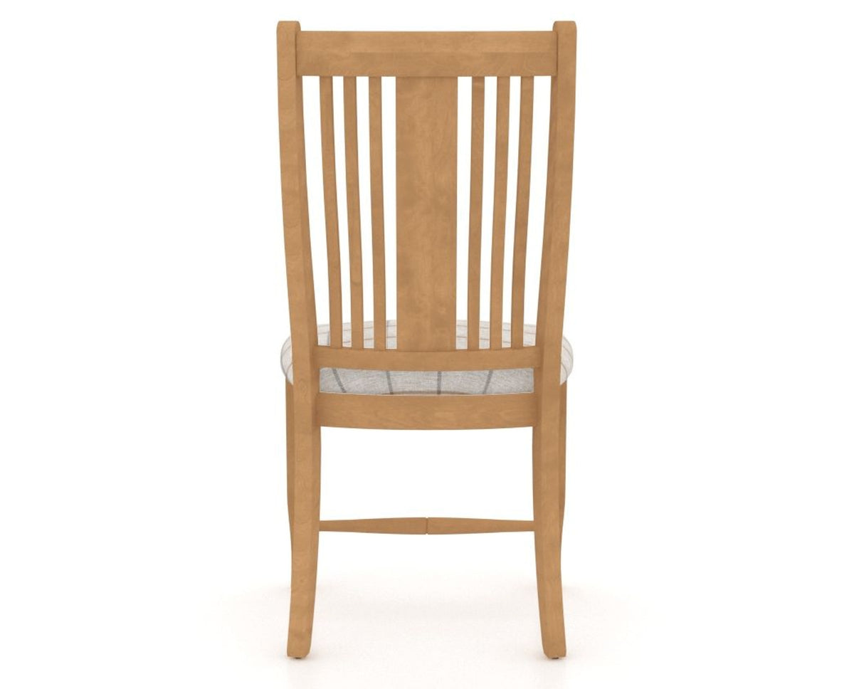Canadel Dining Chair 2250 in OZ Fabric and 20 Caramel Washed, back view