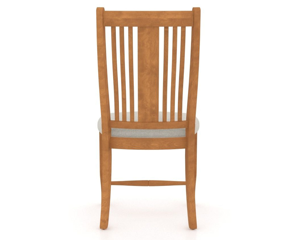 Canadel Dining Chair 2250 in Honey Washed and Fabric TB, back view