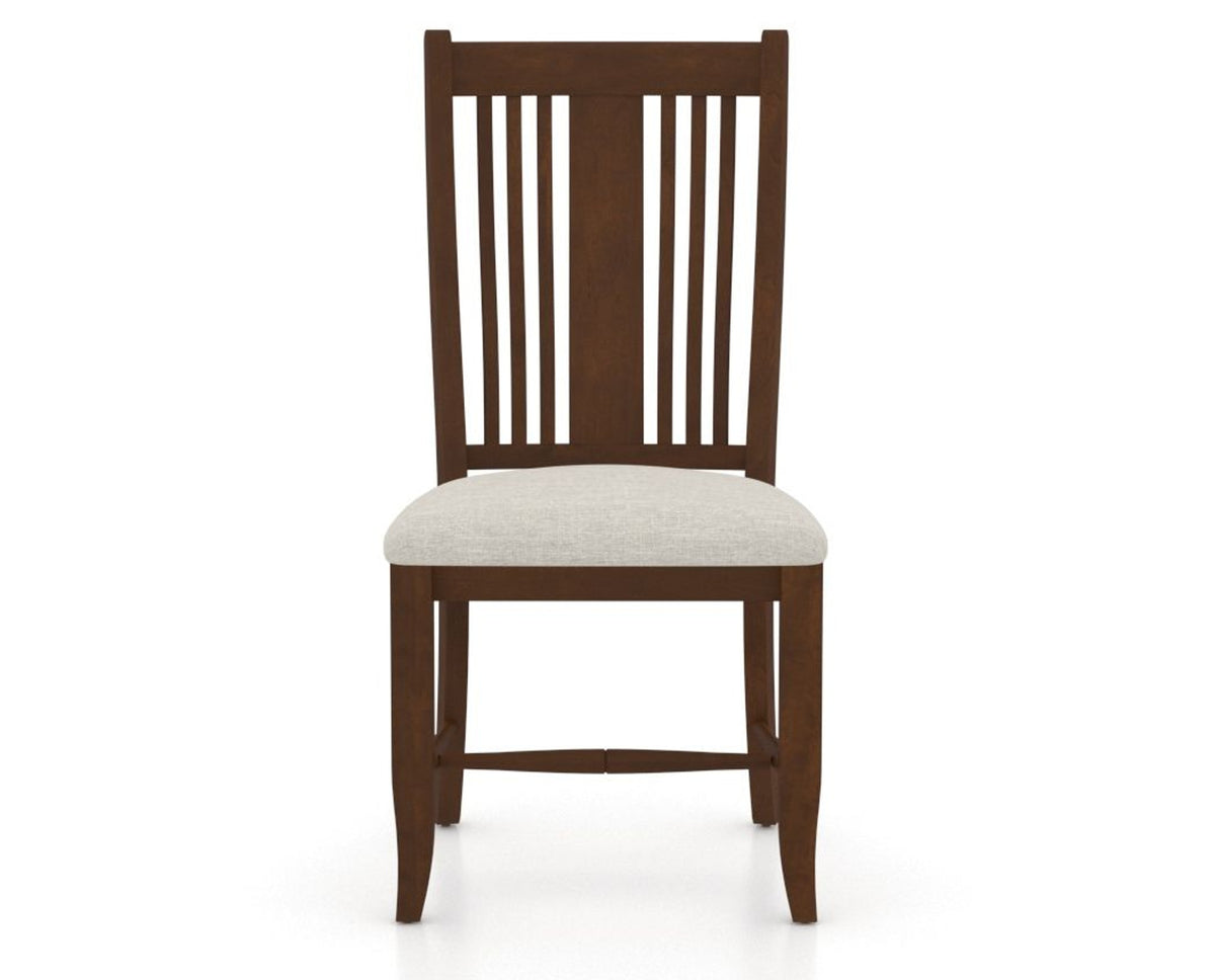 Canadel Dining Chair 2250 in TB Fabric and 19 Cognac Washed, front view