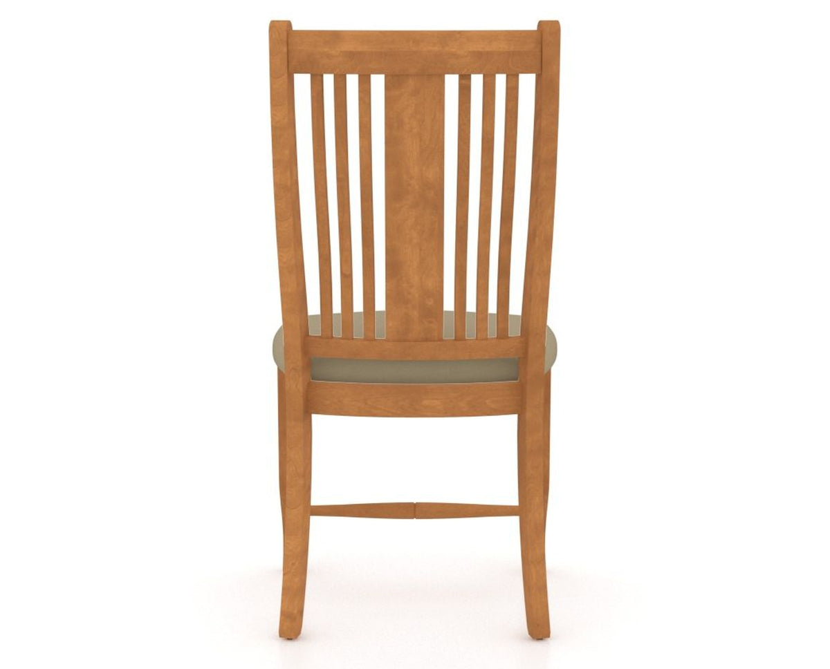 Canadel Dining Chair 2250 in XY Faux Leather and 01 Honey Washed, back view