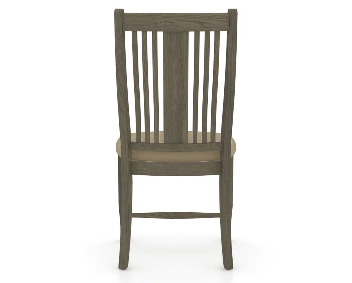 Canadel Dining Chair 2250 in XY Faux Leather and 08 Shadow, back view