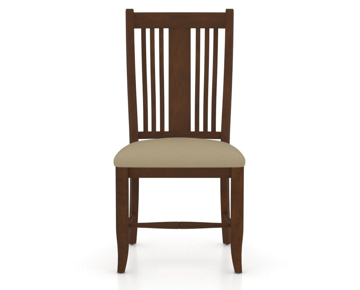 Canadel Dining Chair 2250 in XY Faux Leather and 19 Cognac Washed, front view