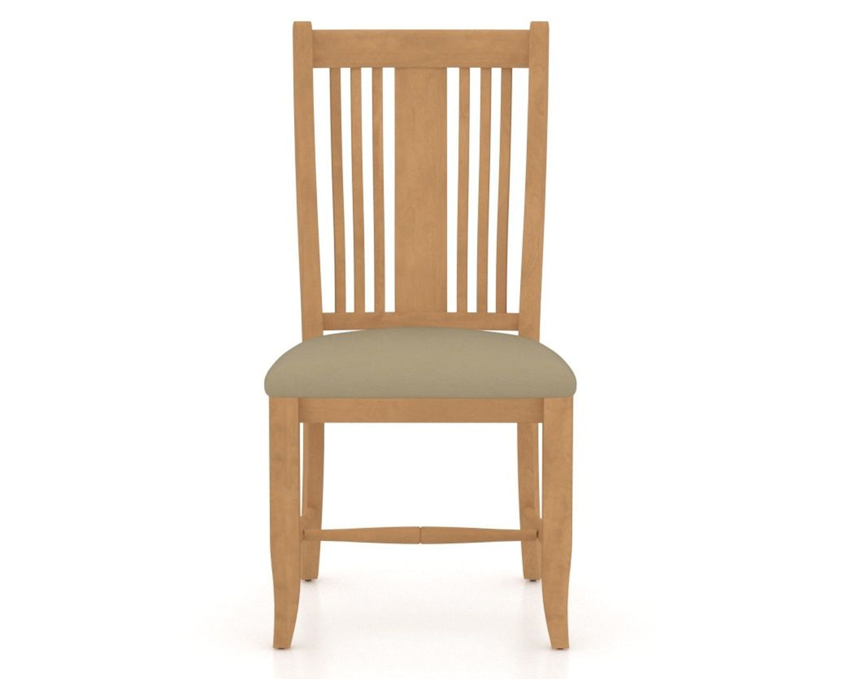 Canadel Dining Chair 2250 in XY Faux Leather and 20 Caramel Washed, front view