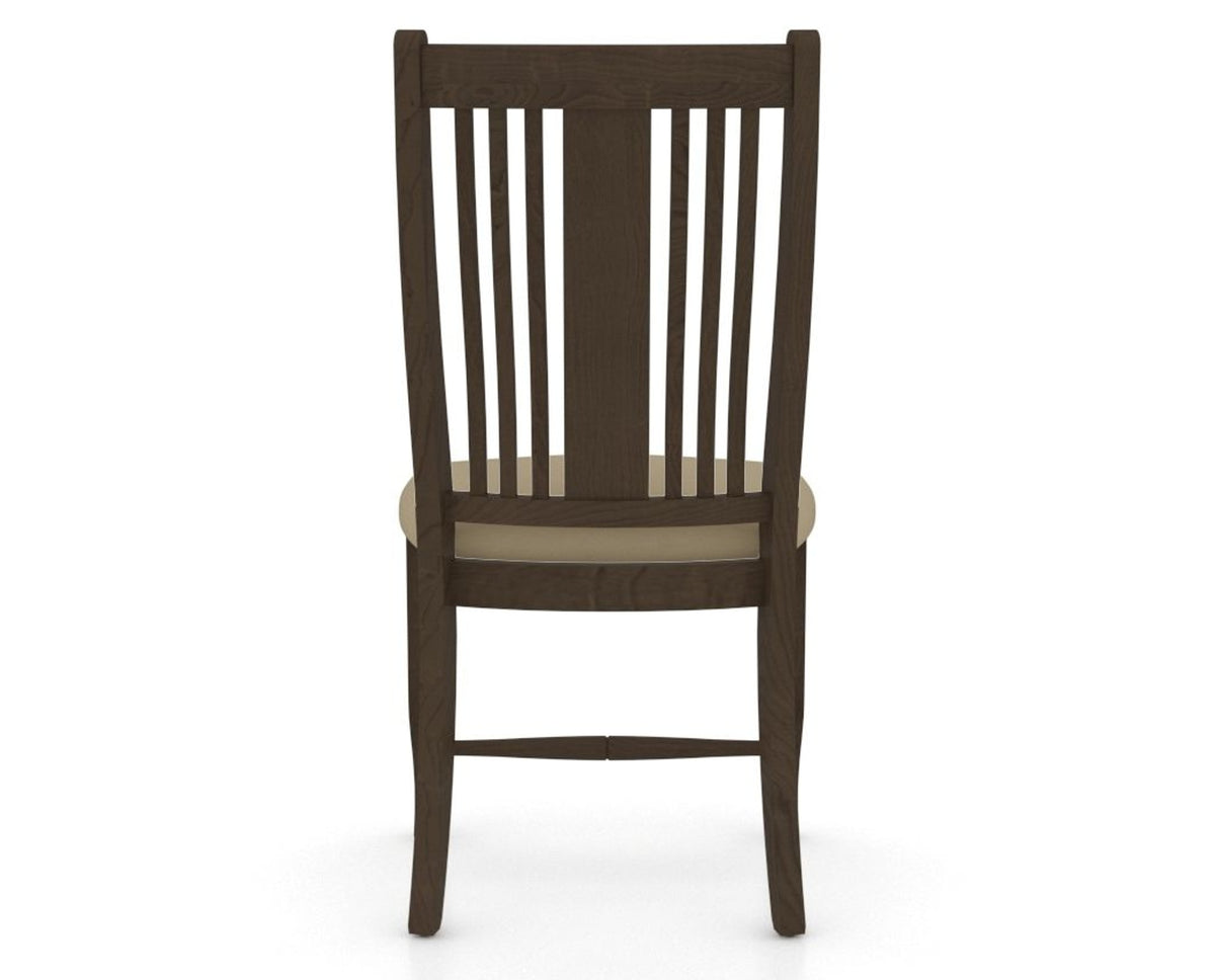 Canadel Dining Chair 2250 in XY Faux Leather and 29 Hazelnut Washed, back view