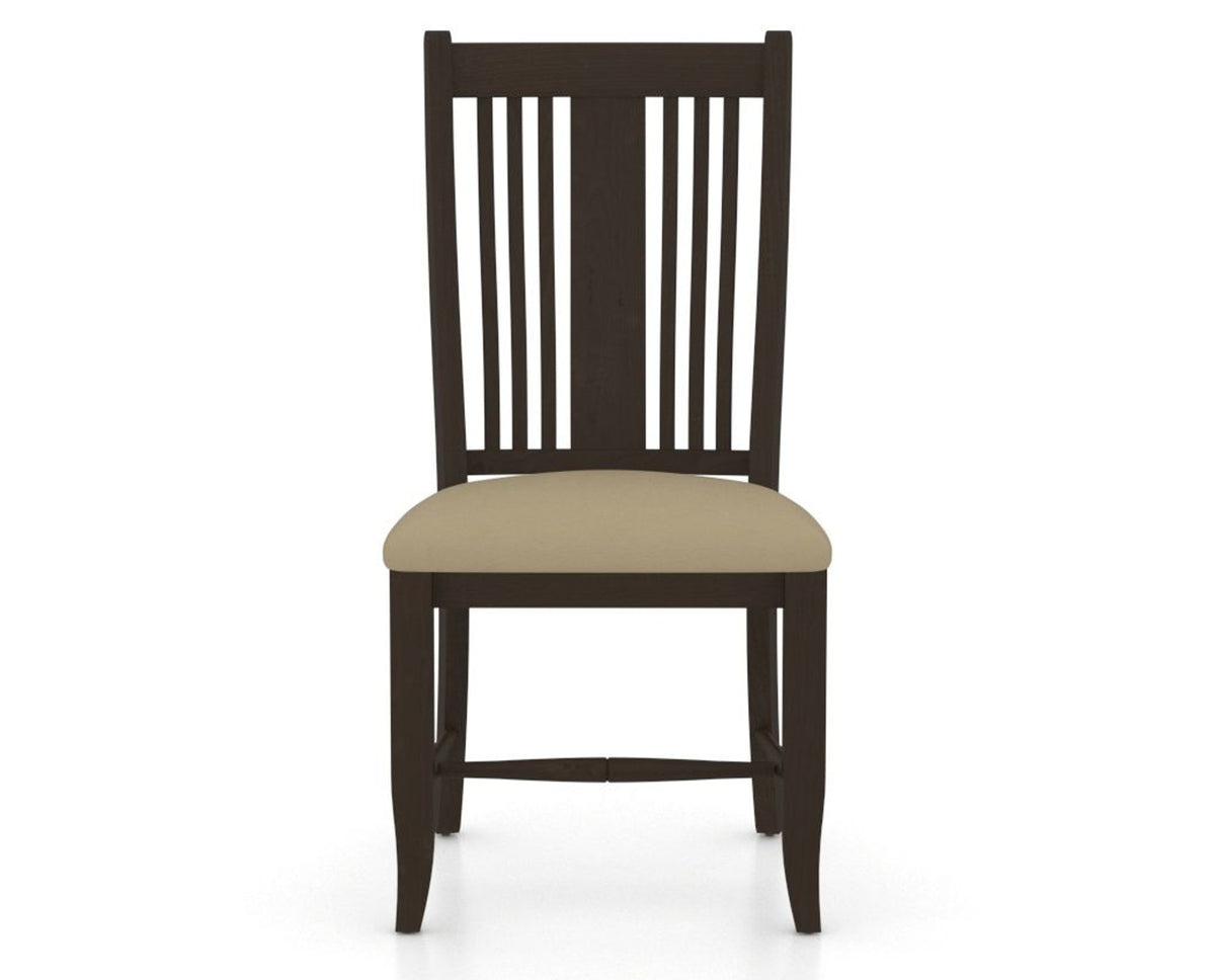 Canadel Dining Chair 2250 in XY Faux Leather and 59 Davy's Grey, front view