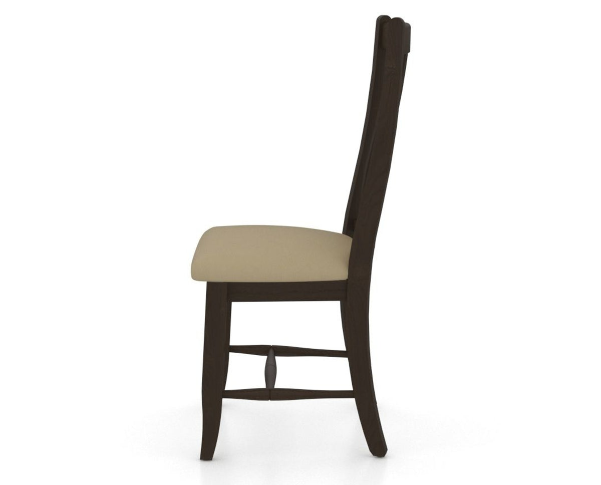 Canadel Dining Chair 2250 in XY Faux Leather and 59 Davy's Grey, side view