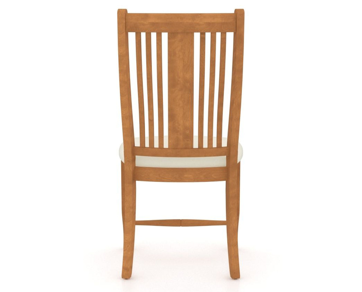 Canadel Dining Chair 2250 in YJ Faux Leather and 01 Honey Washed, back view