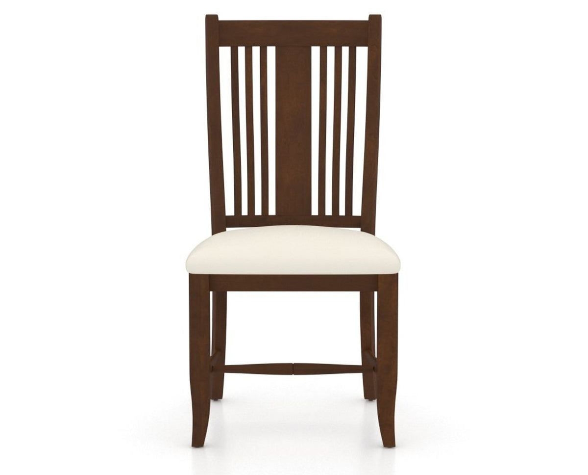 Canadel Dining Chair 2250 in YJ Faux Leather and 19 Cognac Washed, front view