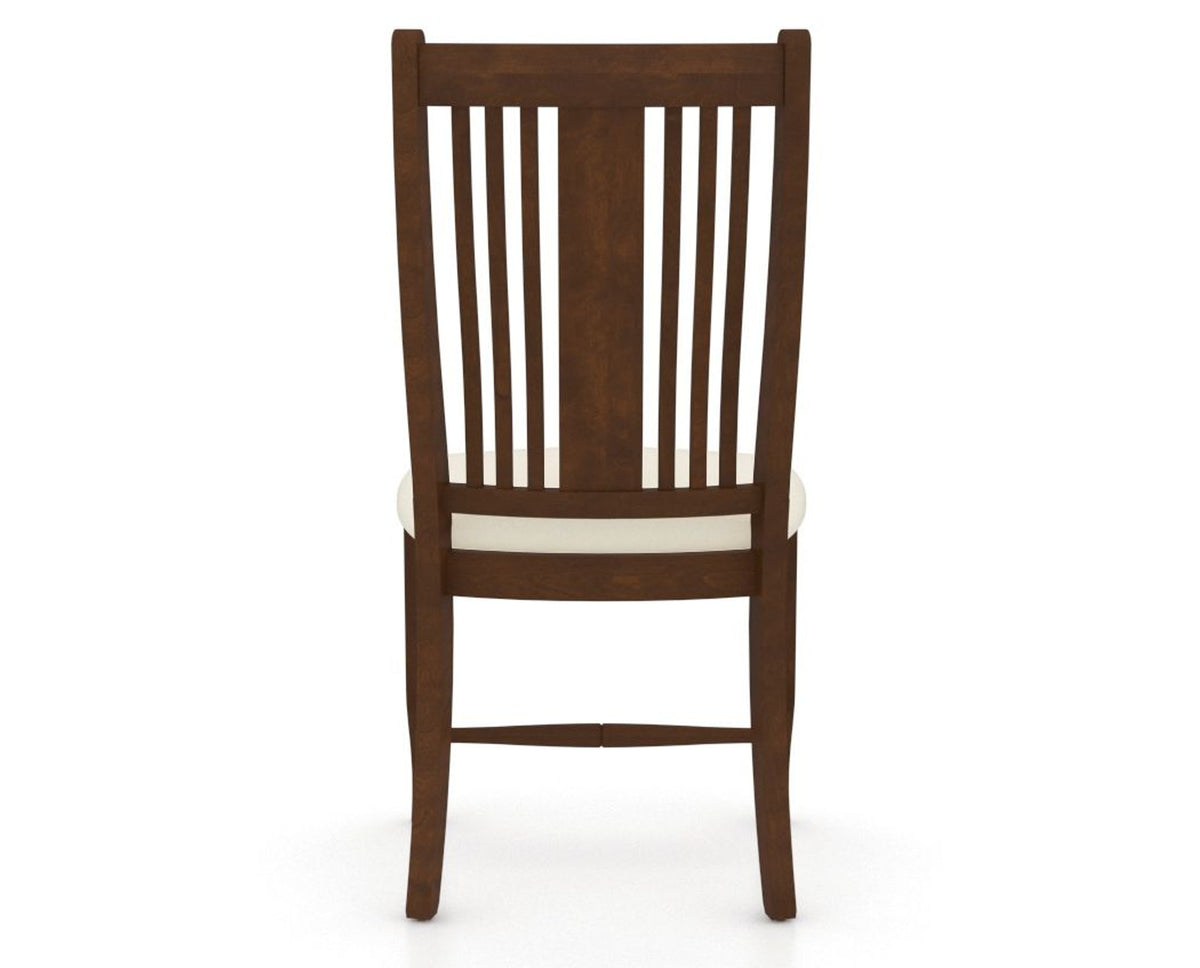 Canadel Dining Chair 2250 in YJ Faux Leather and 19 Cognac Washed, back view