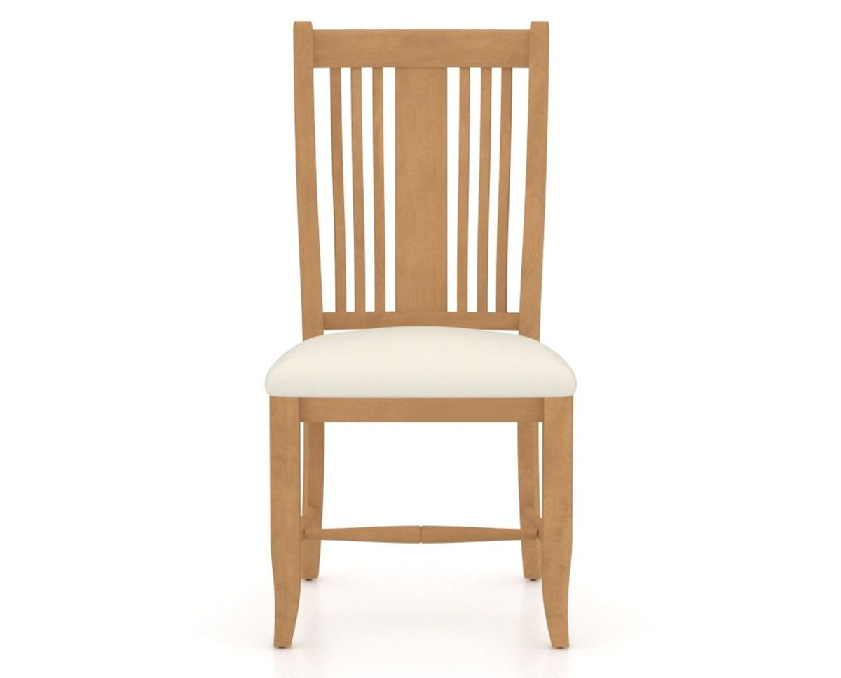 Canadel Dining Chair 2250 in YJ Faux Leather and 20 Caramel Washed, front view