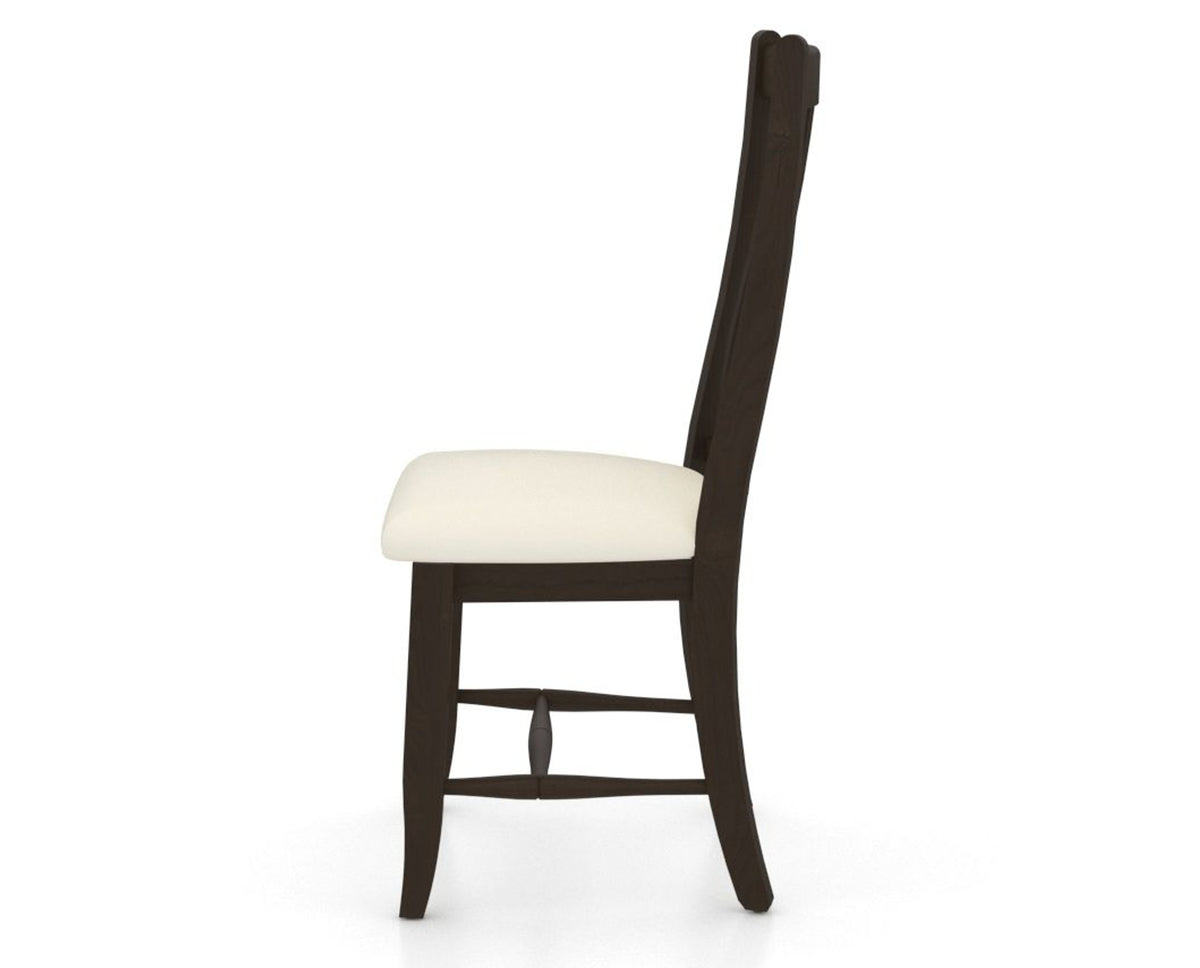 Canadel Dining Chair 2250 in YJ Faux Leather and 59 Davy's Grey, side view