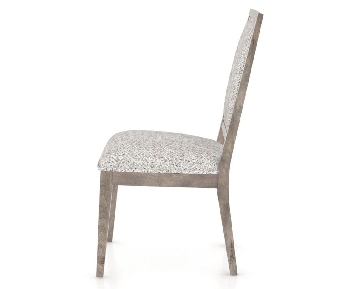 Canadel Loft Upholstered Dining Chair 312A in FP Crypton® and 08 Shadow, side view