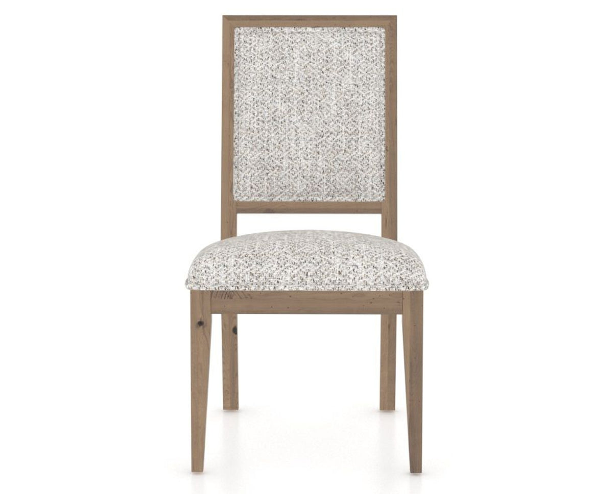 Canadel Loft Upholstered Dining Chair 312A in FP Crypton® and 25 Pecan Washed, front view