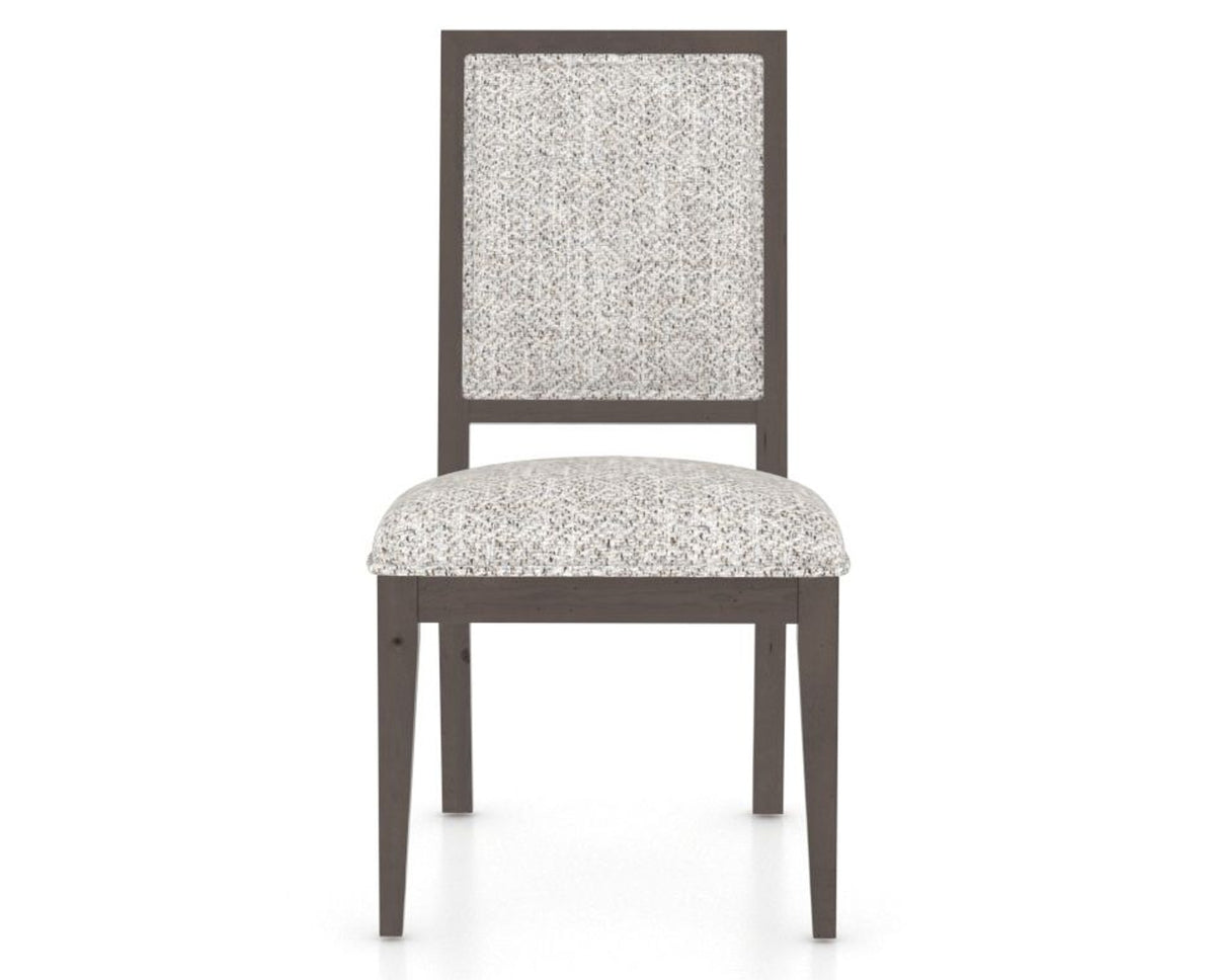 Canadel Loft Upholstered Dining Chair 312A in FP Crypton® and 29 Hazelnut Washed, front view