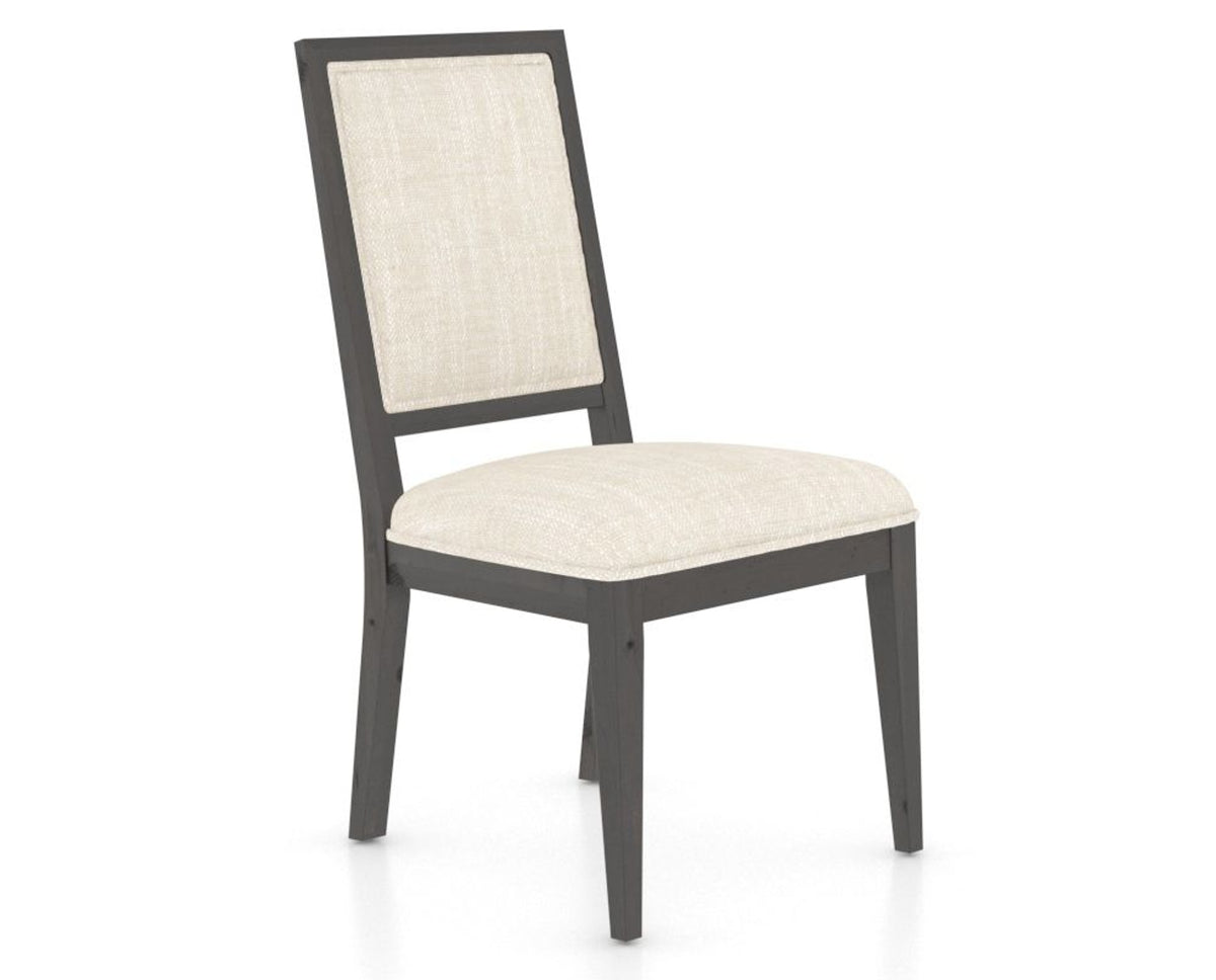 Canadel Loft Upholstered Dining Chair 312A in FT InsideOut® and 59 Davy's Grey, three-quarter view