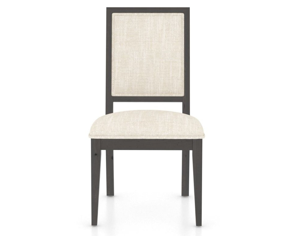 Canadel Loft Upholstered Dining Chair 312A in FT InsideOut® and 59 Davy's Grey, front view