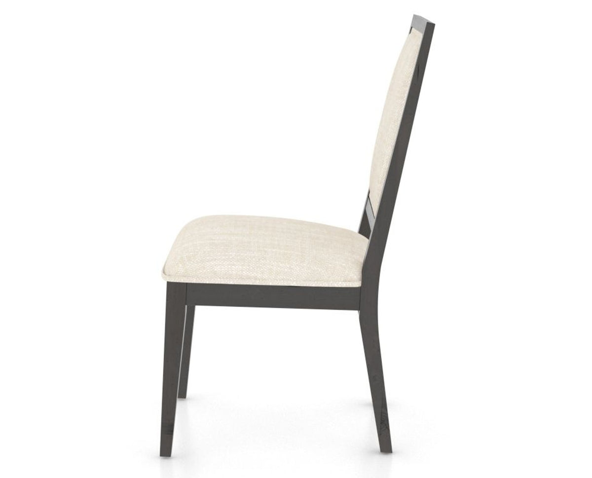 Canadel Loft Upholstered Dining Chair 312A in FT InsideOut® and 59 Davy's Grey, side view