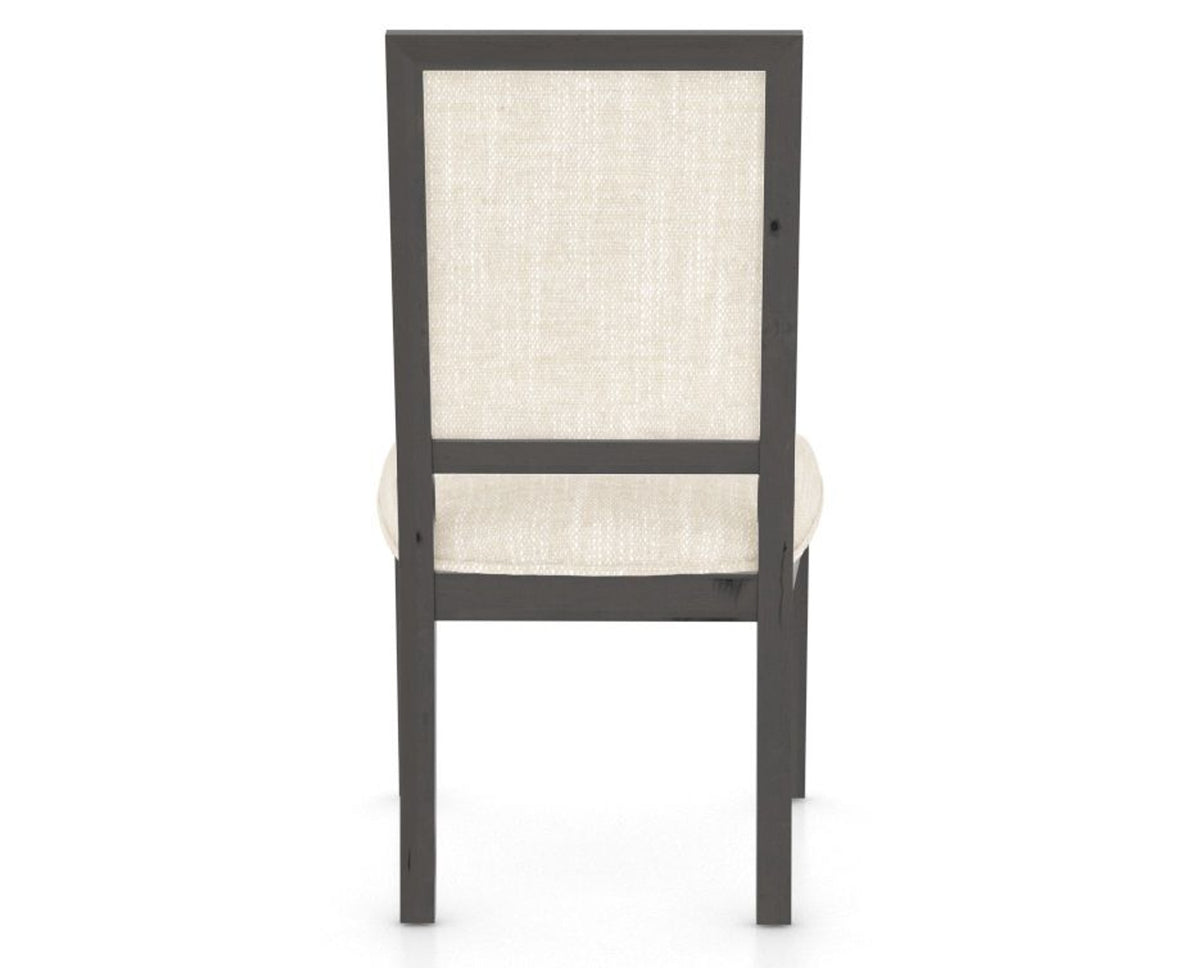 Canadel Loft Upholstered Dining Chair 312A in FT InsideOut® and 59 Davy's Grey, back view