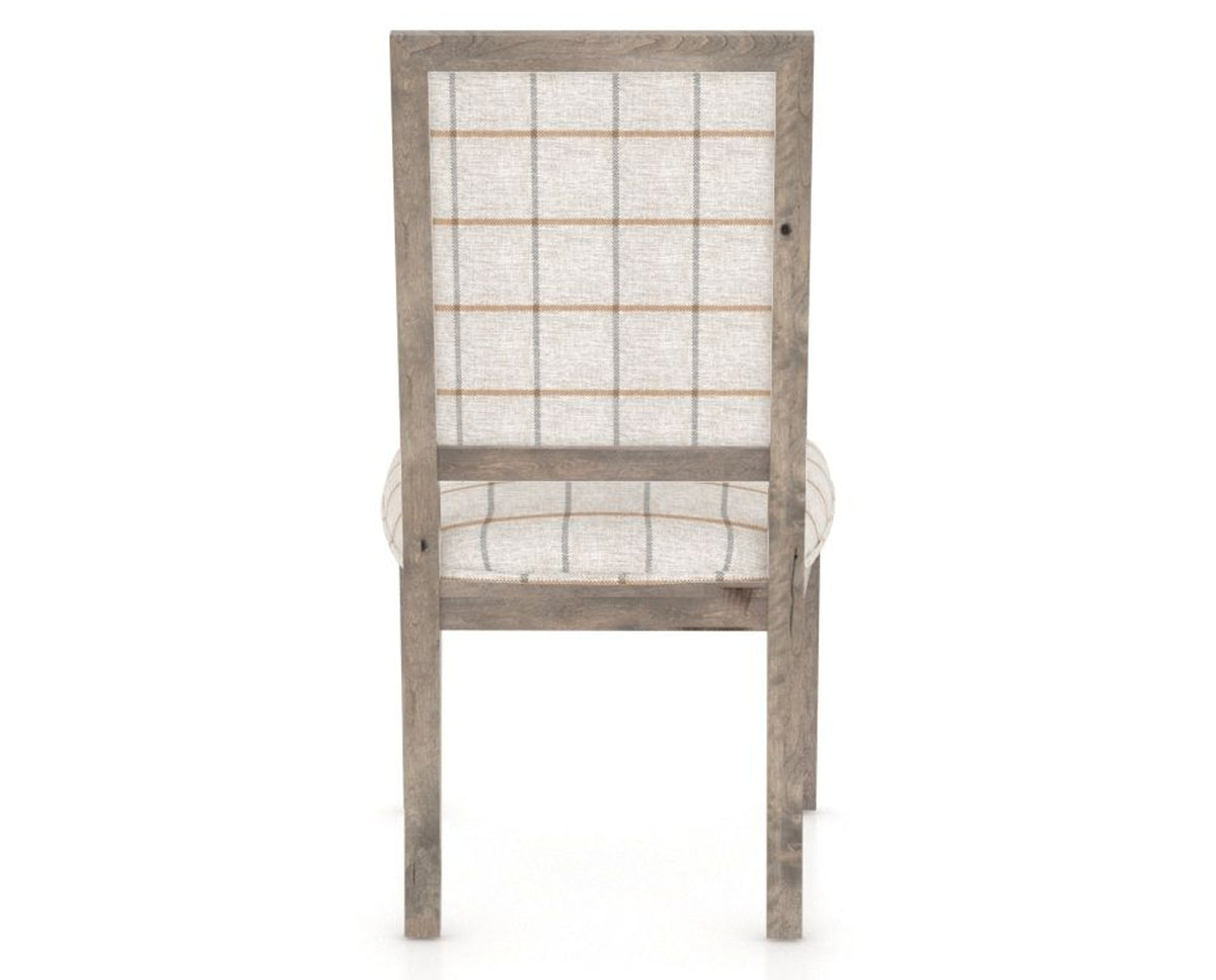 Canadel Loft Upholstered Dining Chair 312A in OZ Fabric and 08 Shadow, back view