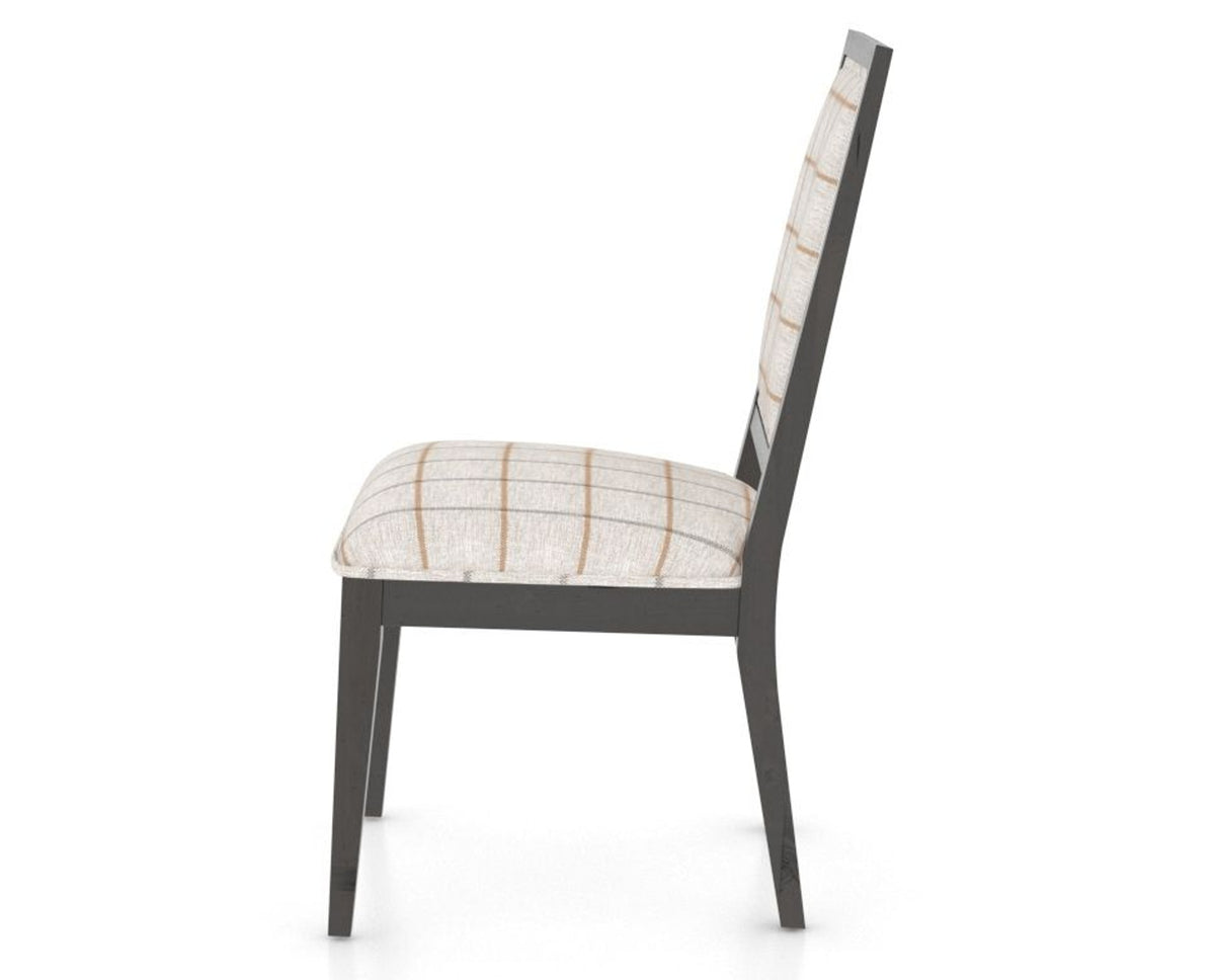 Canadel Loft Upholstered Dining Chair 312A in OZ Fabric and 59 Davy's Grey, side view