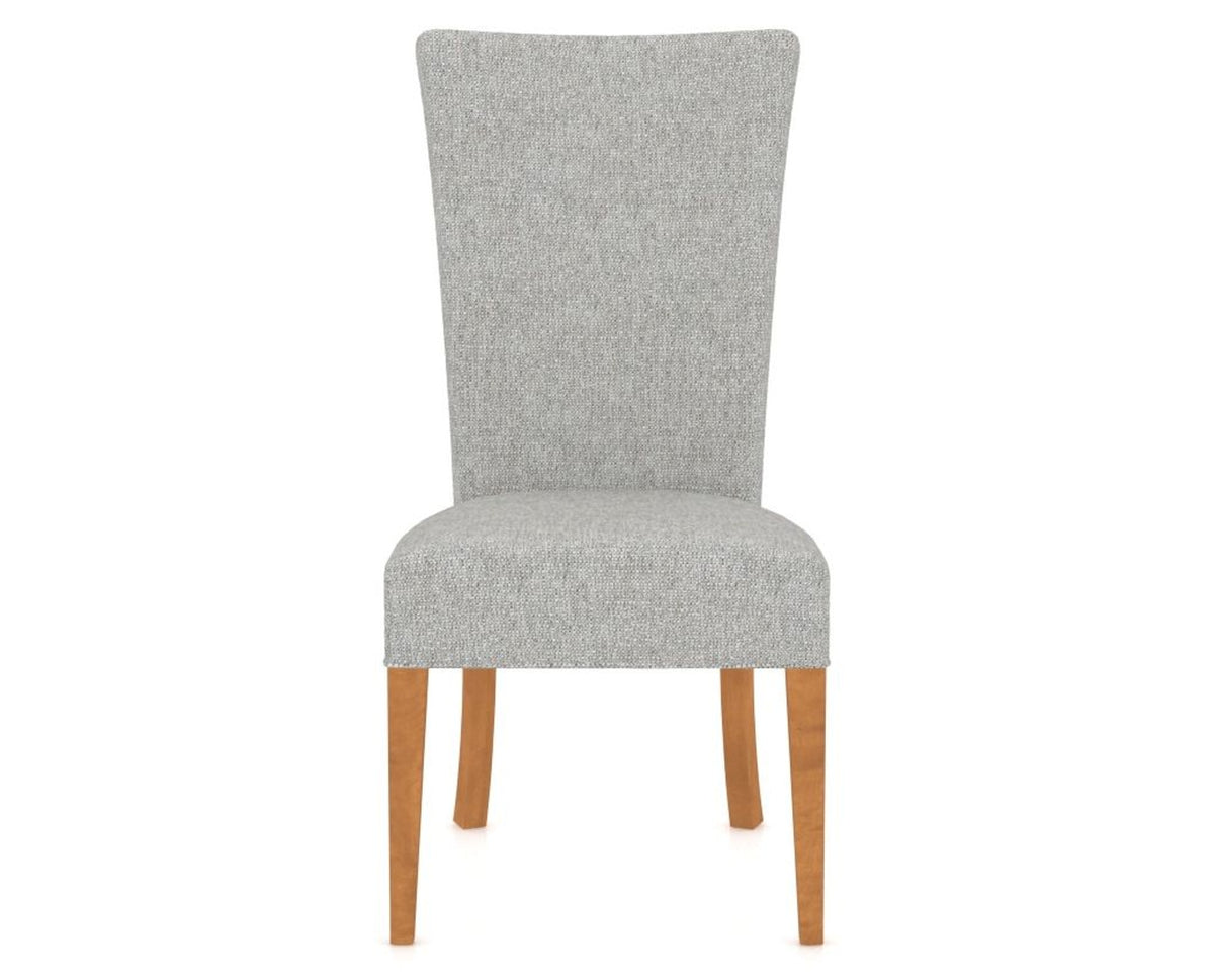 Canadel Upholstered Dining Chair 5013 in 7C Fabric and 01 Honey Washed, front view