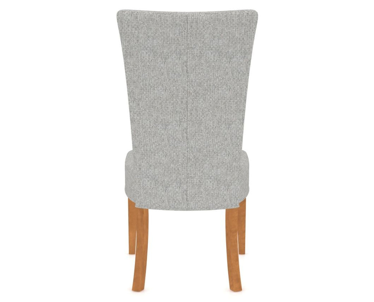 Canadel Upholstered Dining Chair 5013 in 7C Fabric and 01 Honey Washed, back view