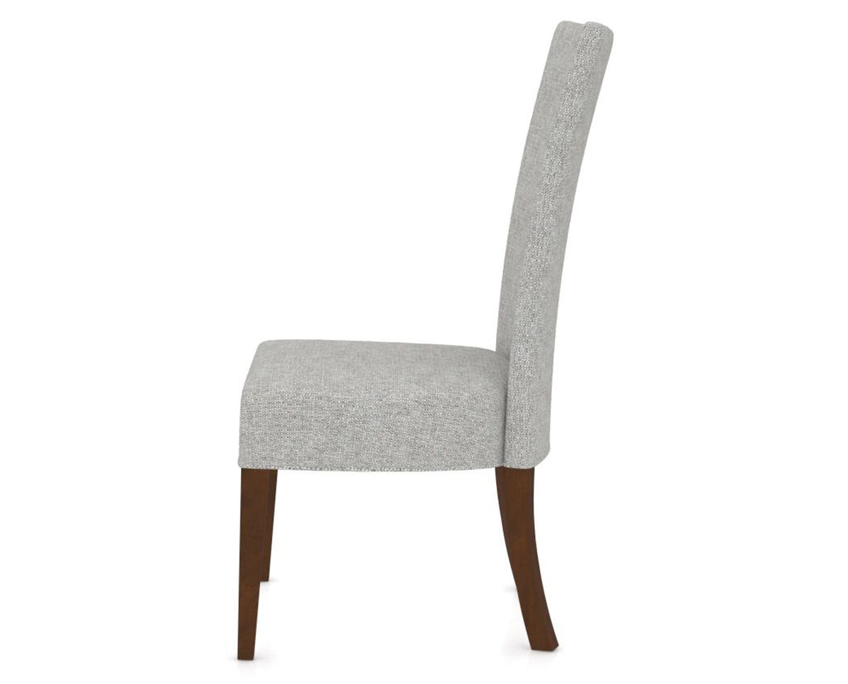 Canadel Upholstered Dining Chair 5013 in 7C Fabric and 19 Cognac Washed, side view