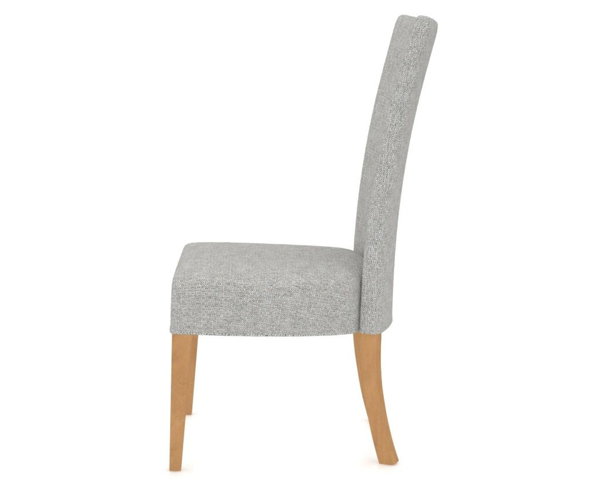 Canadel Upholstered Dining Chair 5013 in 7C Fabric and 20 Caramel Washed, side view