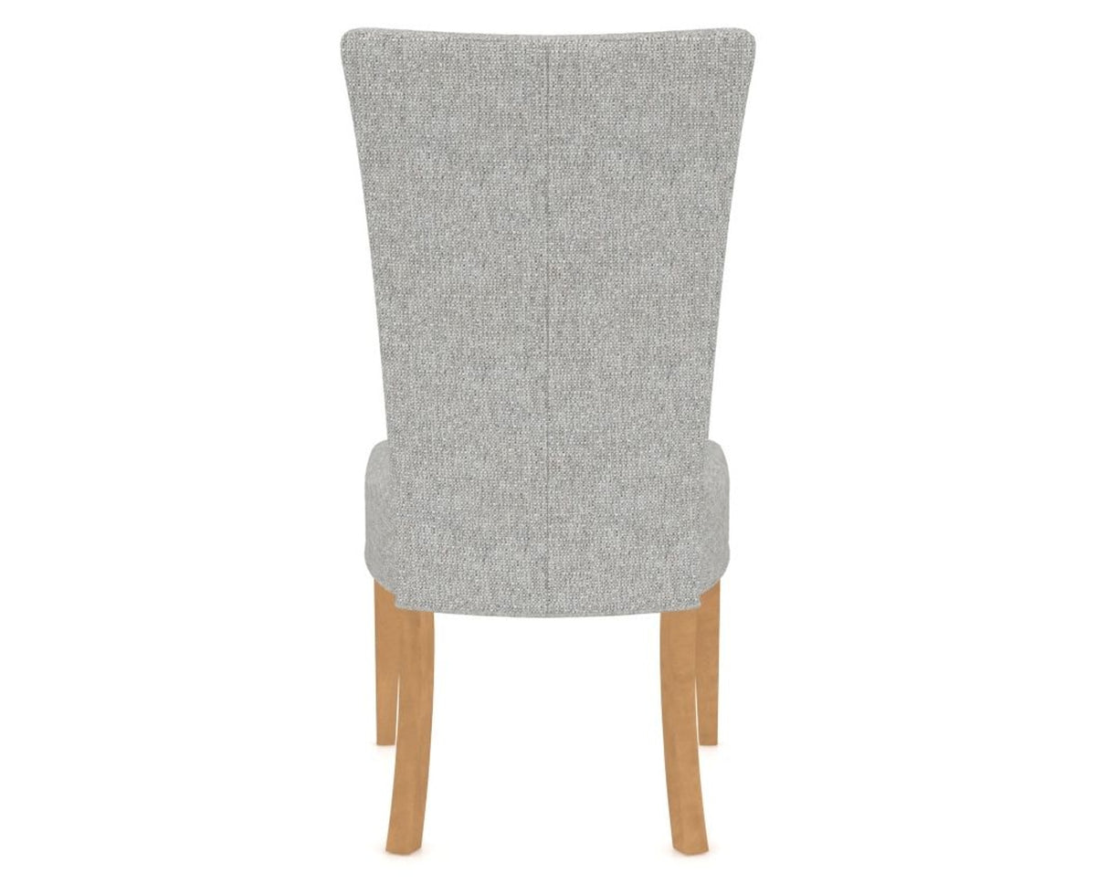 Canadel Upholstered Dining Chair 5013 in 7C Fabric and 20 Caramel Washed, back view