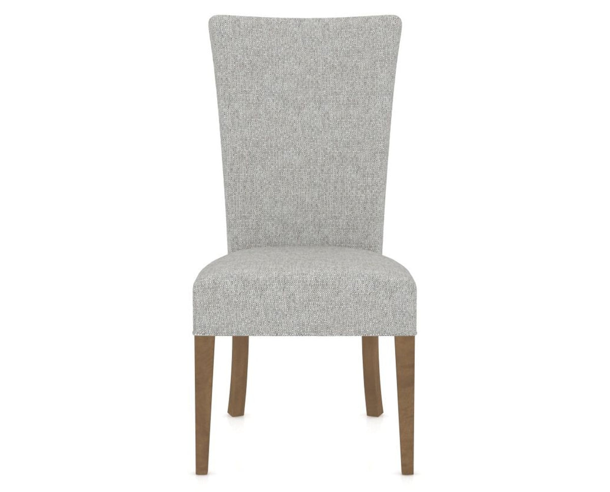 Canadel Upholstered Dining Chair 5013 in 7C Fabric and 25 Pecan Washed, front view