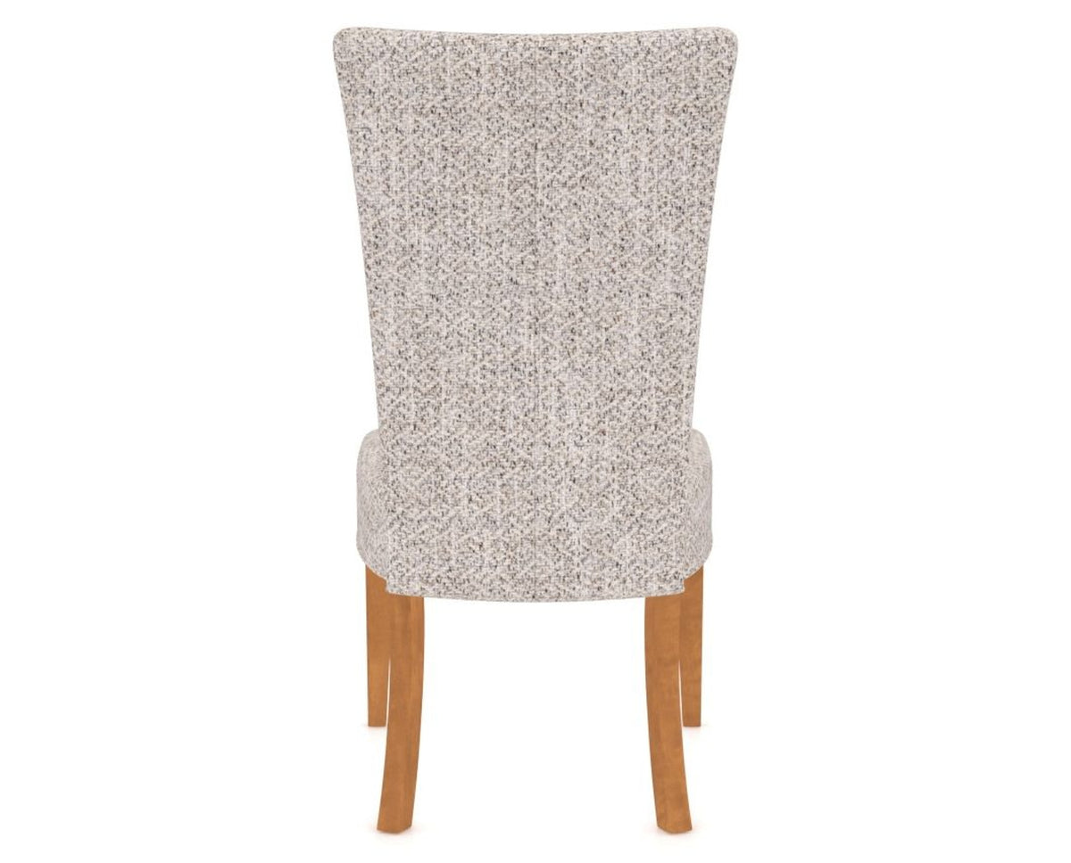 Canadel Upholstered Dining Chair 5013 in FP Crypton® and 01 Honey Washed, back view