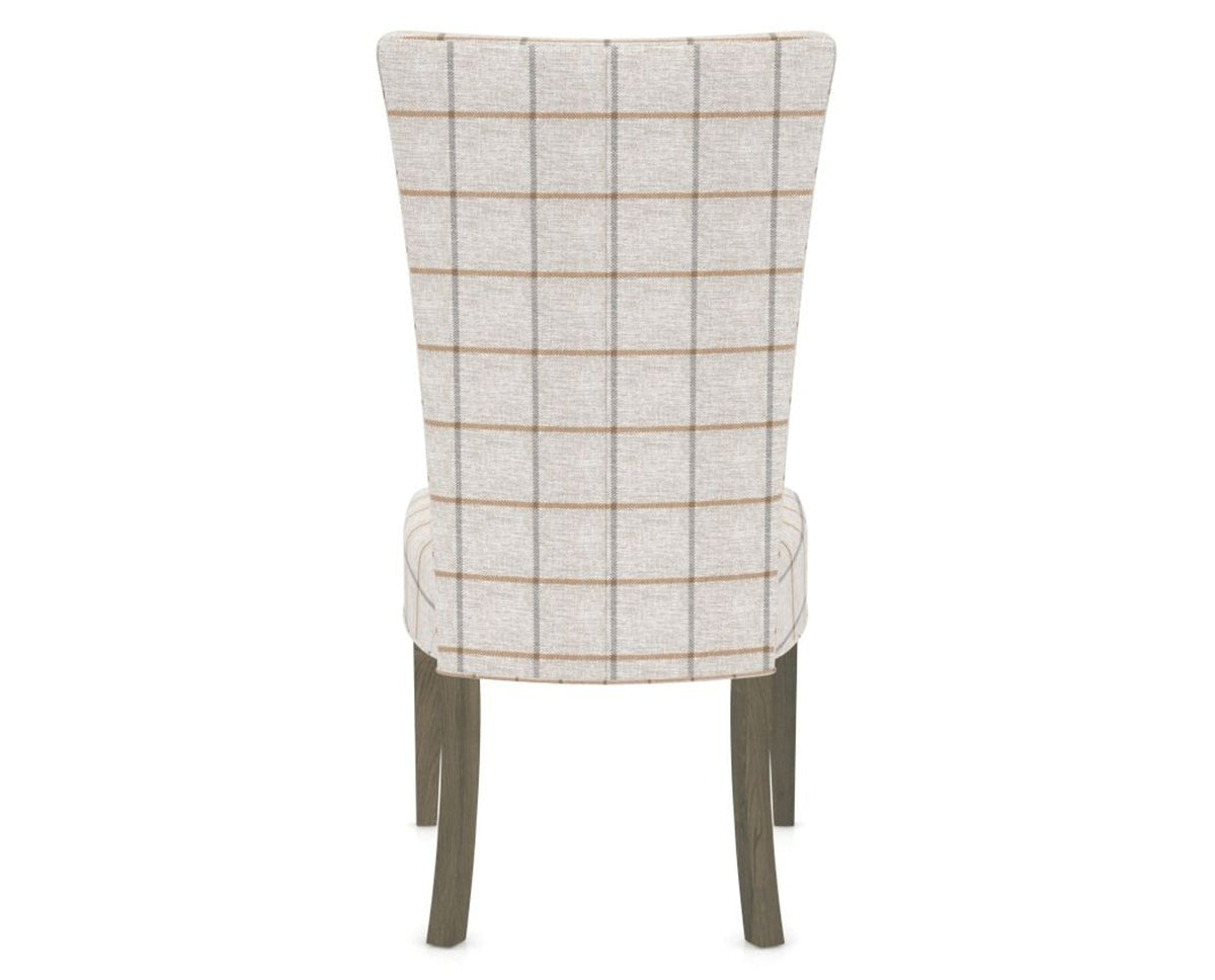 Canadel Upholstered Dining Chair 5013 in OZ Fabric and 08 Shadow, back view