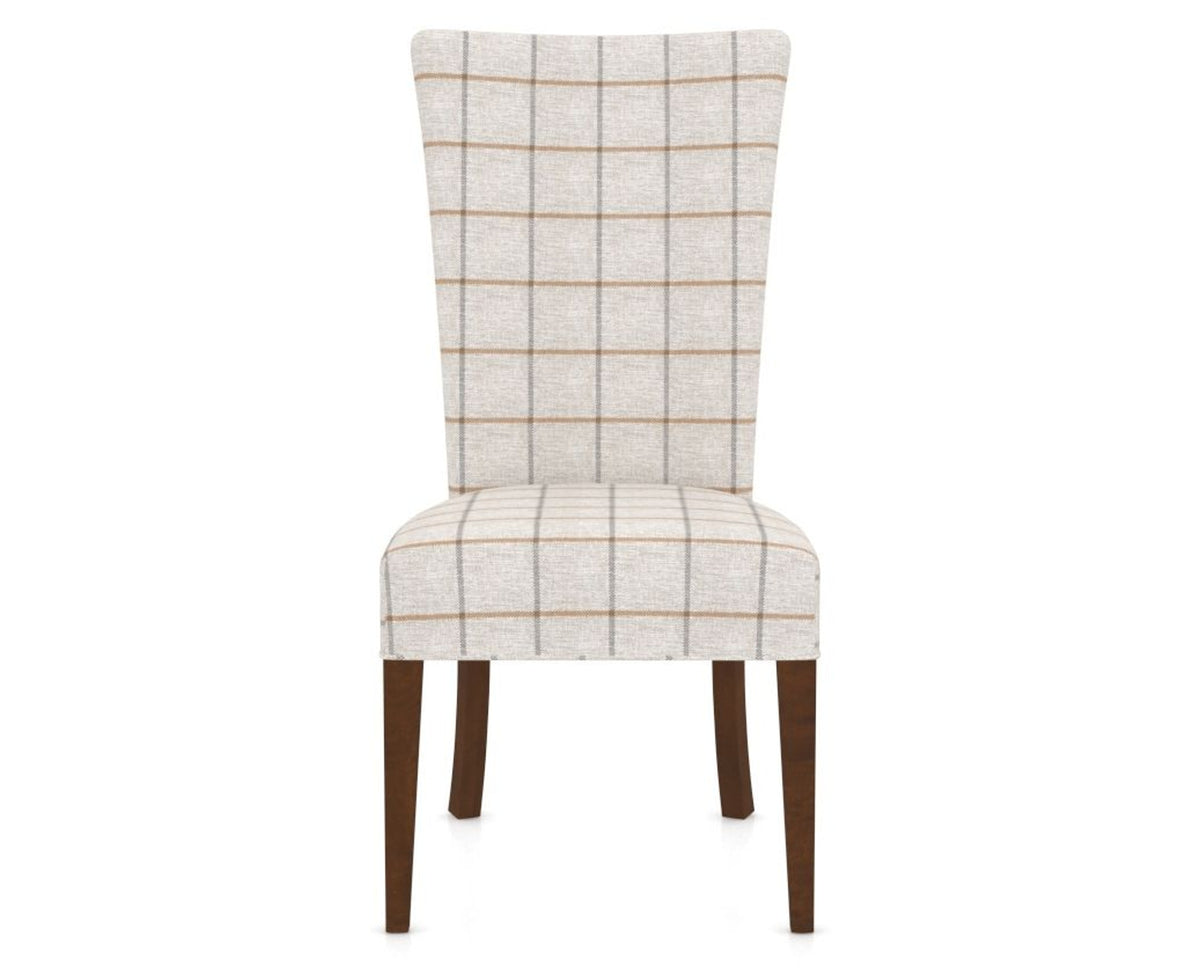 Canadel Upholstered Dining Chair 5013 in OZ Fabric and 19 Cognac Washed, front view