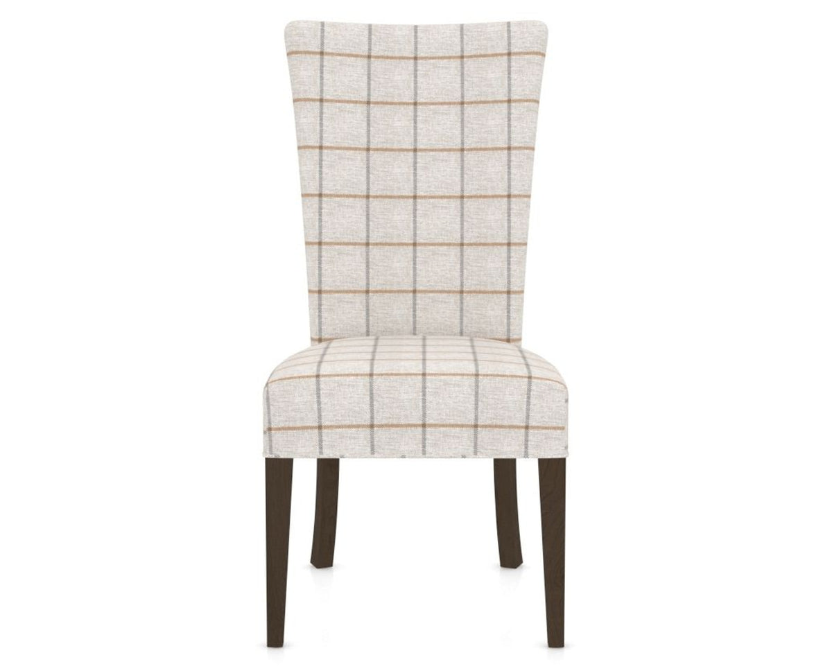 Canadel Upholstered Dining Chair 5013 in OZ Fabric and 29 Hazelnut Washed, front view