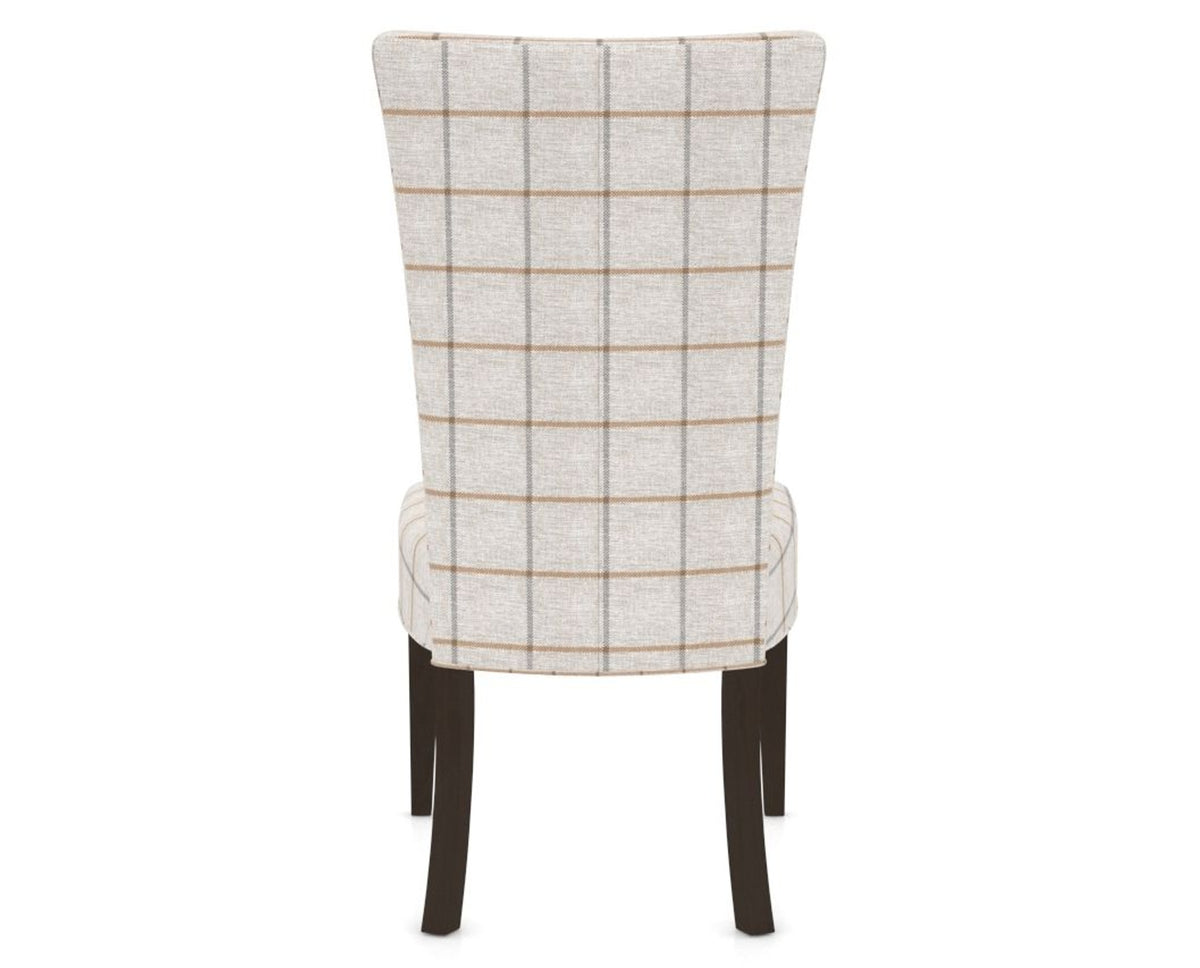 Canadel Upholstered Dining Chair 5013 in OZ Fabric and 59 Davy's Grey, back view