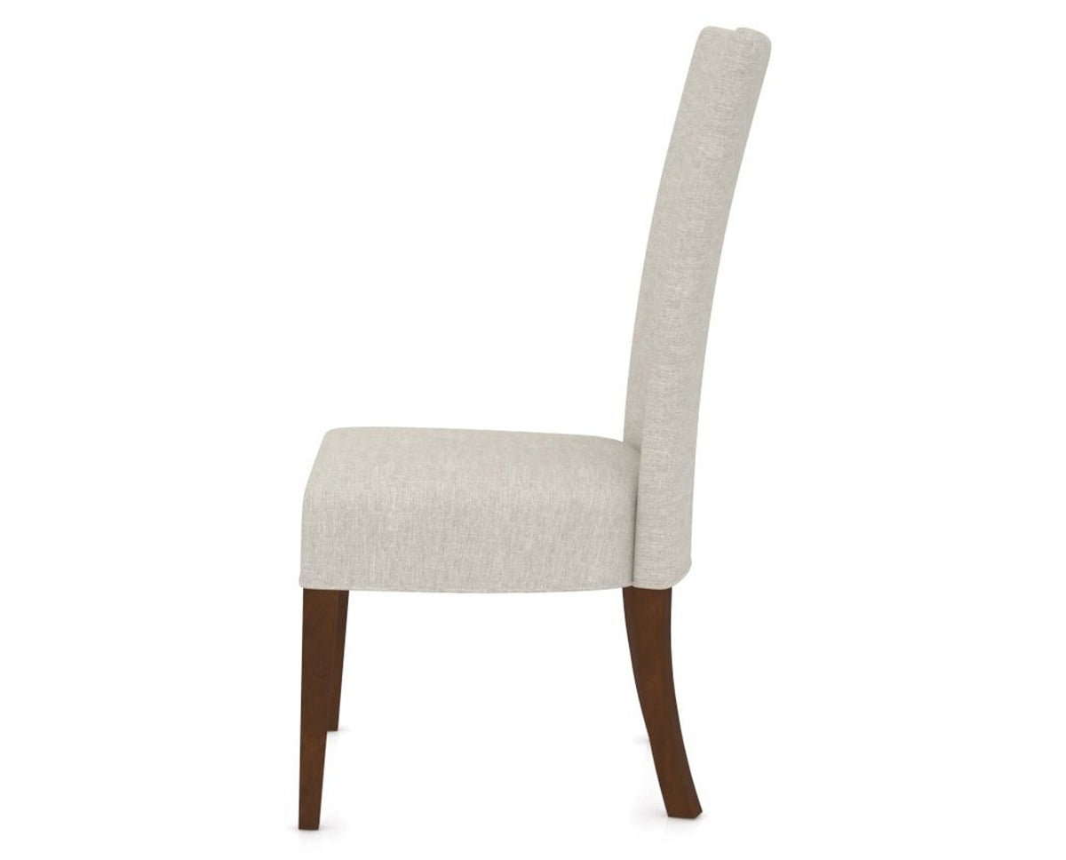 Canadel Upholstered Dining Chair 5013 in TB Fabric and 19 Cognac Washed, side view