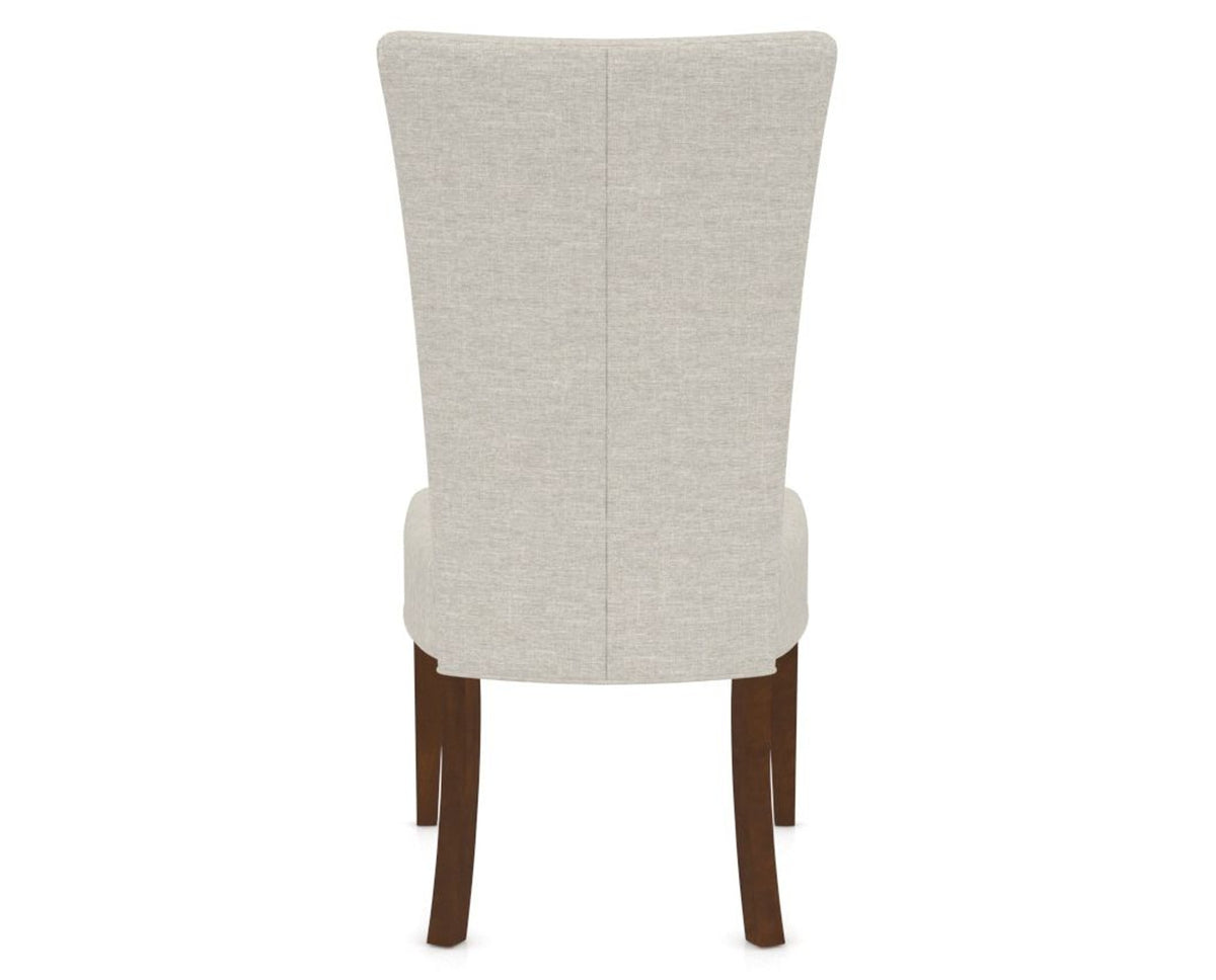 Canadel Upholstered Dining Chair 5013 in TB Fabric and 19 Cognac Washed, back view