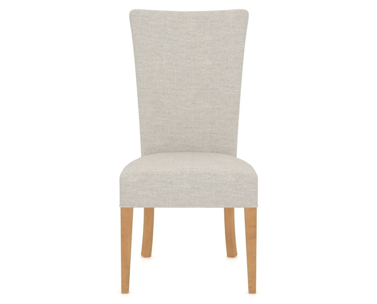 Canadel Upholstered Dining Chair 5013 in TB Fabric and 20 Caramel Washed, front view