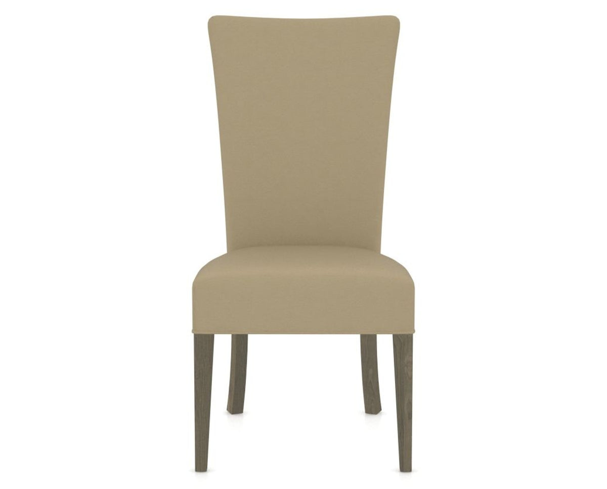 Canadel Upholstered Dining Chair 5013 in XY Faux Leather and 08 Shadow, front view