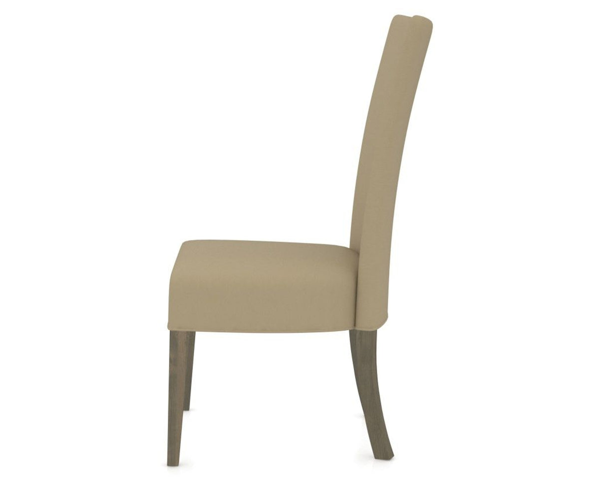 Canadel Upholstered Dining Chair 5013 in XY Faux Leather and 08 Shadow, side view