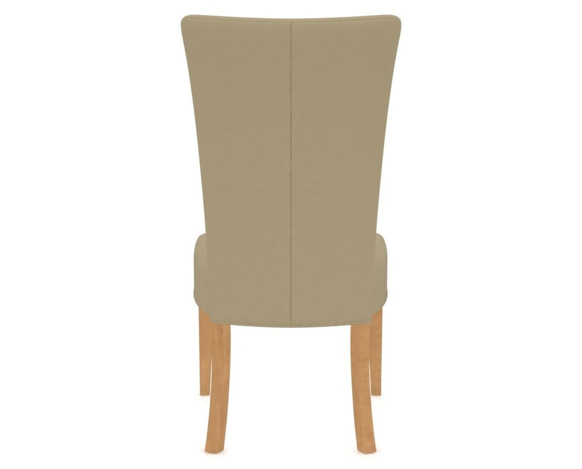 Canadel Upholstered Dining Chair 5013 in XY Faux Leather and 20 Caramel Washed, back view