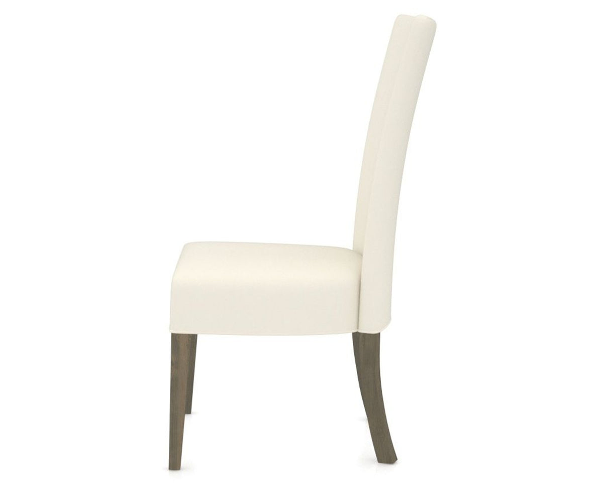 Canadel Upholstered Dining Chair 5013 in YJ Faux Leather and 08 Shadow, side view