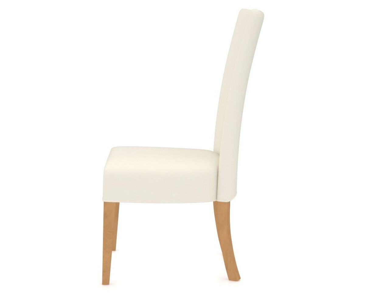 Canadel Upholstered Dining Chair 5013 in YJ Faux Leather and 20 Caramel Washed, side view