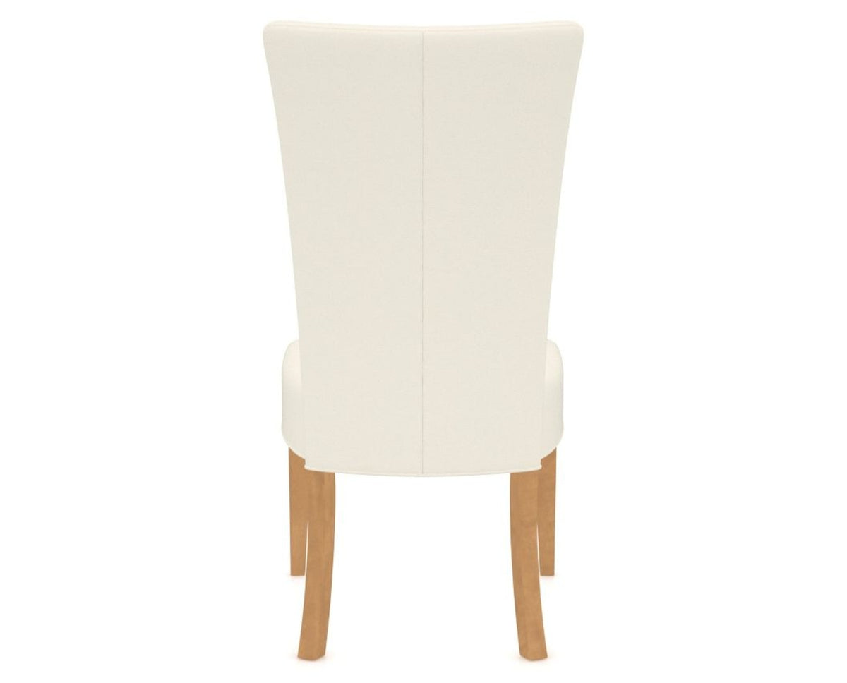 Canadel Upholstered Dining Chair 5013 in YJ Faux Leather and 20 Caramel Washed, back view