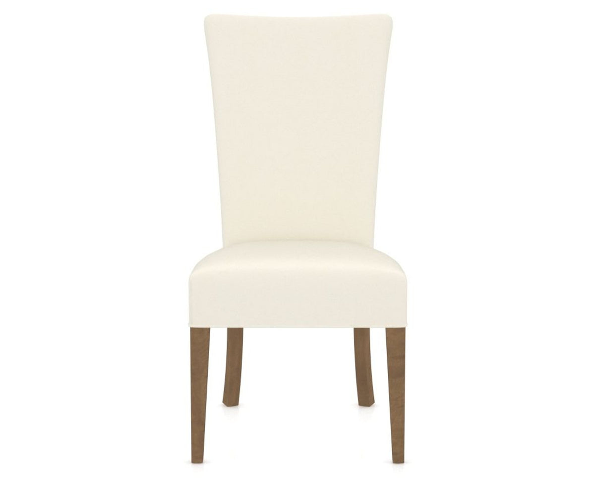 Canadel Upholstered Dining Chair 5013 in YJ Faux Leather and 25 Pecan Washed, front view