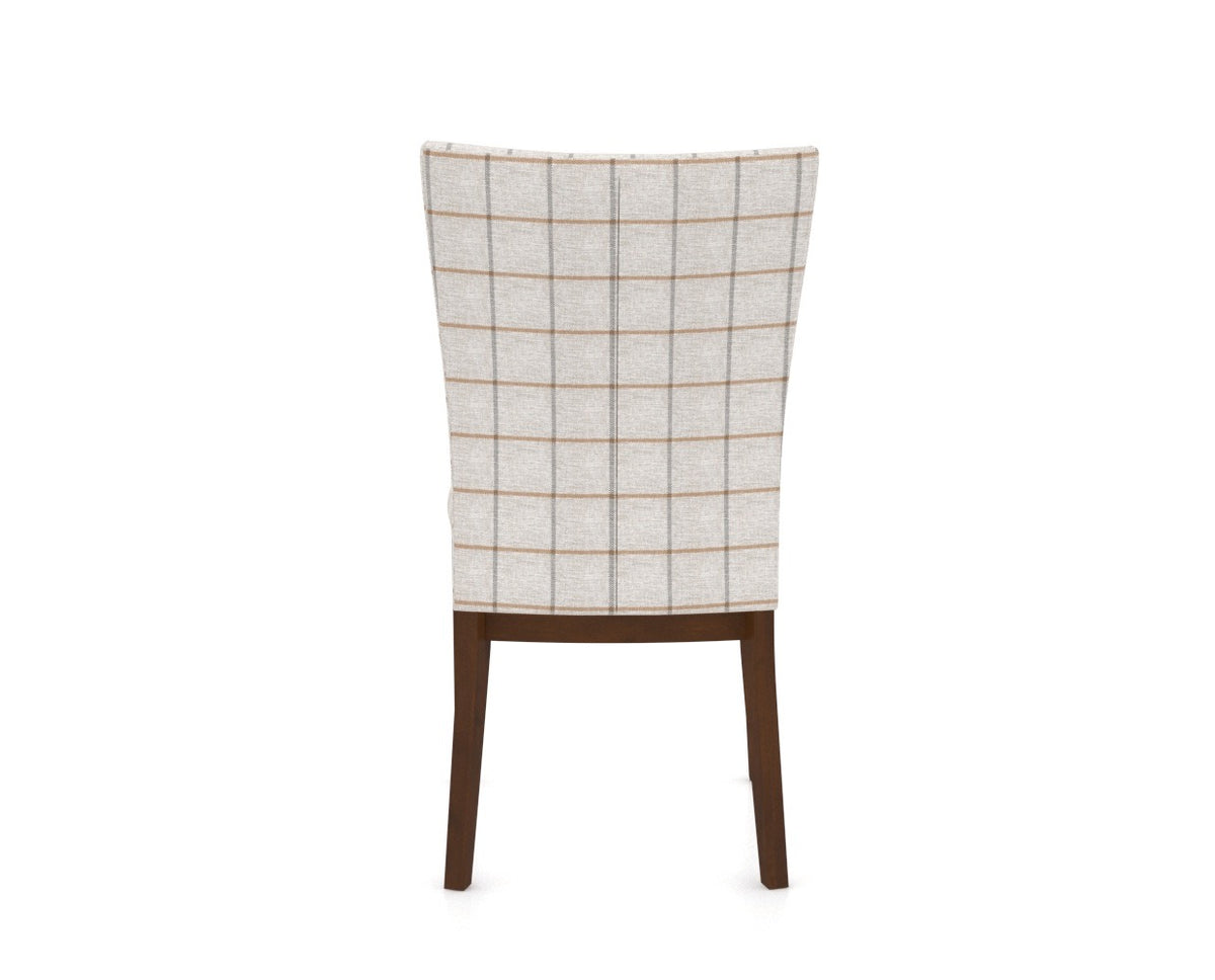 Canadel Frank Dining Chair in Cognac Washed, OZ Fabric, back view