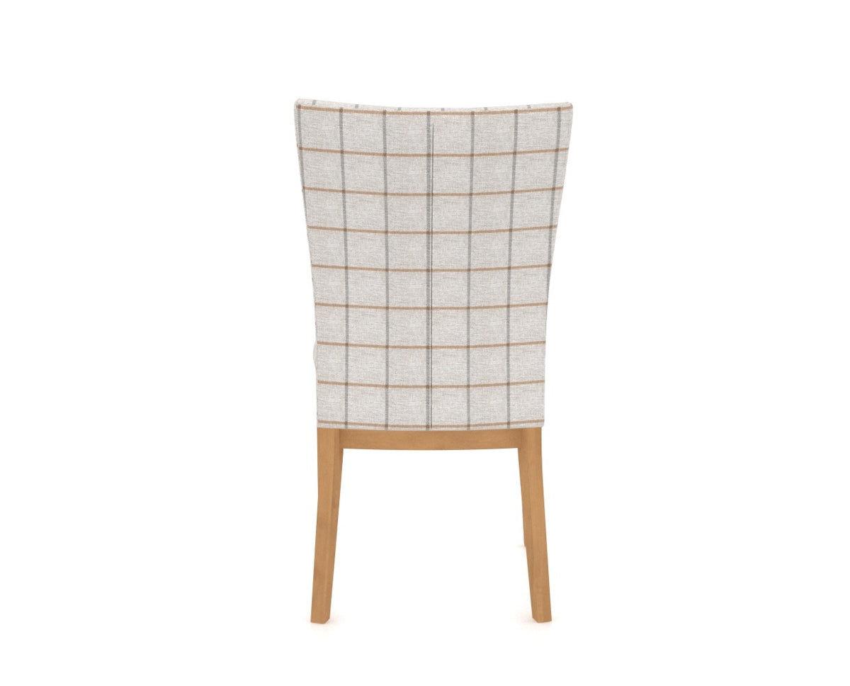 Canadel Frank Dining Chair in Caramel Washed, OZ Fabric, back view